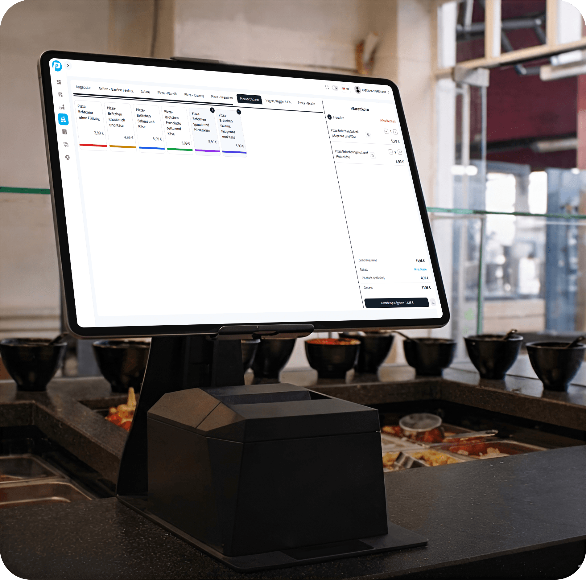 PayPoint Kassensystem mit Lieferando, Uber Eats und Wolt Bestellungen